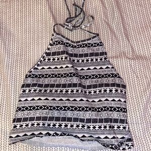 Patterned Halter Top